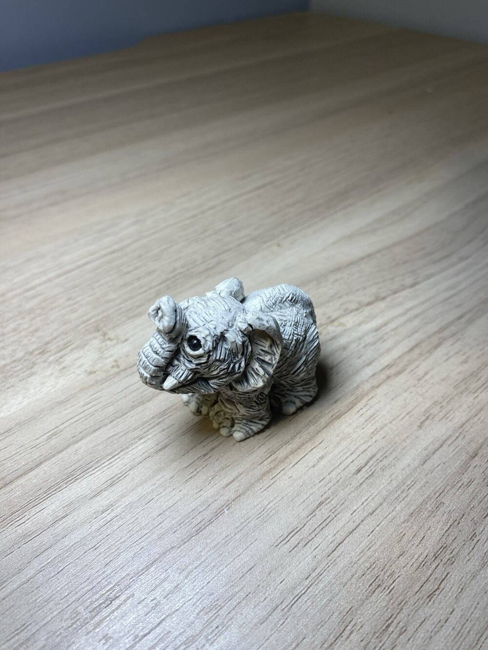 Vintage Stone Critters Littles Elephant Figurine United Design Corp